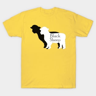 MUTCD W11-17 Black Sheep Crossing Shadow Sign T-Shirt